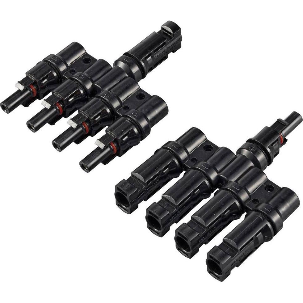 Thumbnail - Sygonix, Zubehör Solarenergie, Solaradapter T-Verbinder (4 zu 1) 1000V SY-6408002 Y-Stecker (Solarstecker)