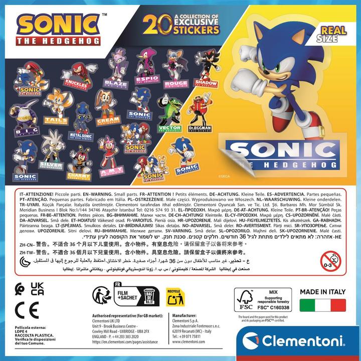 Immagine prodotto Clementoni Puzzle 180 Super Colour Sonic (180 pezzi)