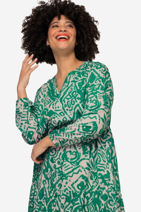 Produktbild Angel of Style Kleid, Alloverdruck, Tunika-Ausschnitt, Langarm (48)