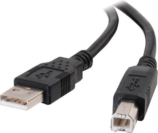 Produktbild C2G USB 2.0 A/B Cable Black 1m USB Kabel USB A USB B Schwarz (1 m, USB 2.0)