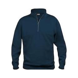 Local Media, Herren, Pullover, Sweatshirt Half Zip Clique Basic 021033, Polyester, Baumwolle, Dunkel Marine, Xs, Blau, (Xs)