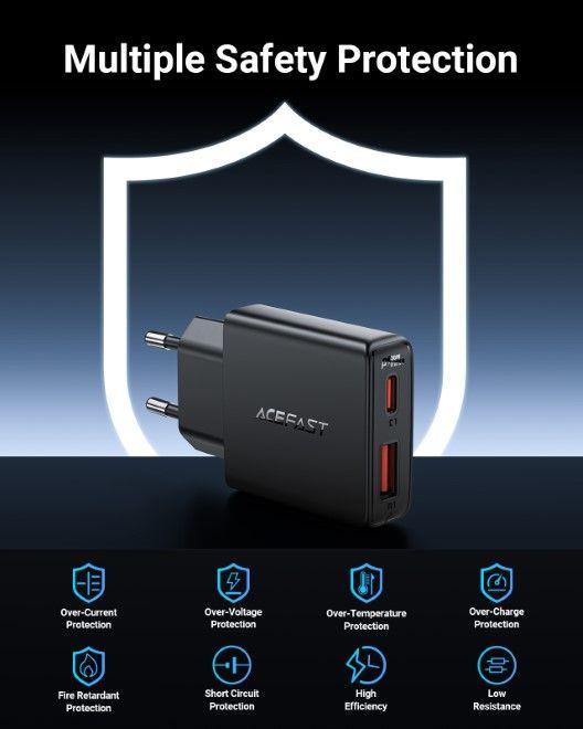 Actual product image Acefast Wall charger (30 W, 2 ports)