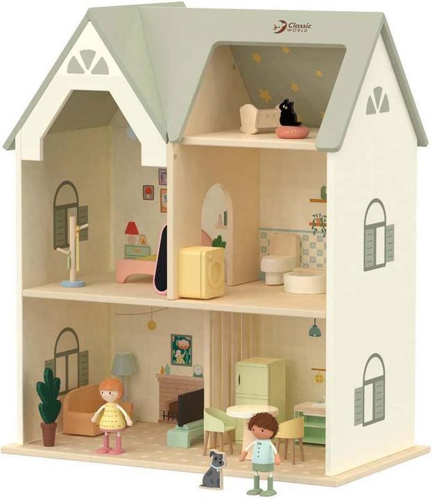 Produktbild Classic World Klassisches Puppenhaus aus Holz, Cottage