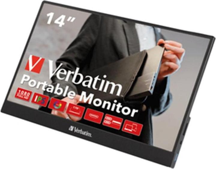 Actual product image Verbatim PM-14 Portable Monitor 14" Full HD 1080p (1920 x 1080 pixels, 14")