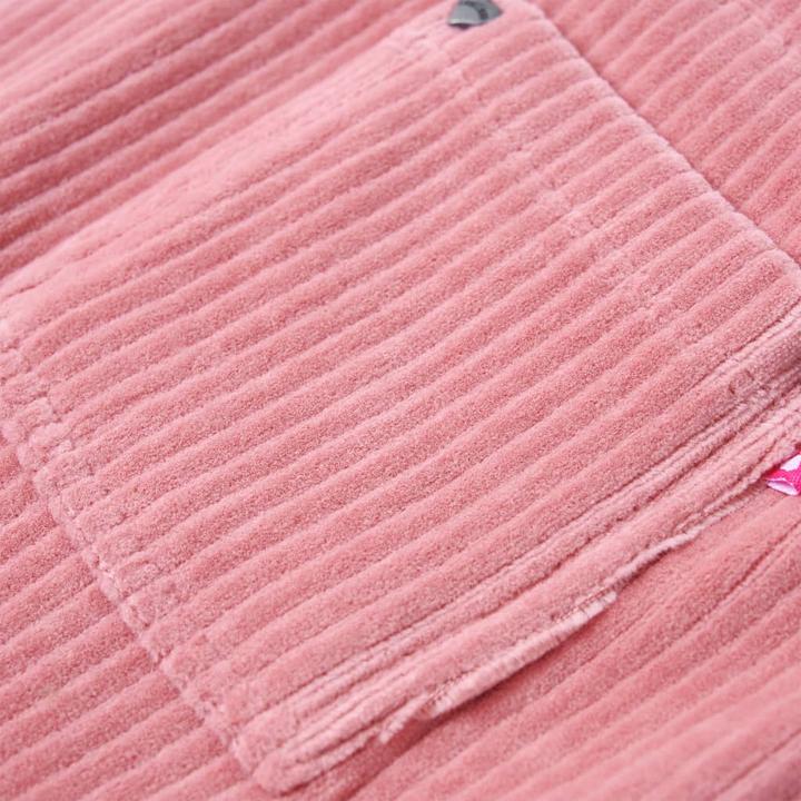 Actual product image VidaXL Children's dungaree dress corduroy light pink 92,Material: 58 % cotton (92)