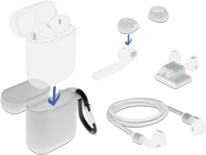 Actual product image Delock Accessory kit for wireless headphones (Headphone bag)