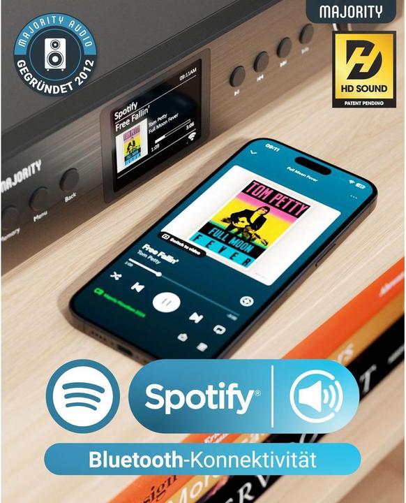 Actual product image Majority Fitzwilliam 2024 Black DAB+ Radio (DAB+, FM, Web radio, Bluetooth, Wi-Fi)