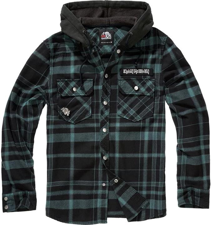 Produktbild Brandit Iron Maiden Checkshirt Sweathood Eddy - 192207 (L, S)