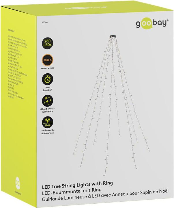 Image du produit Goobay 280 Manteau d'arbre LED avec anneau (7 m)