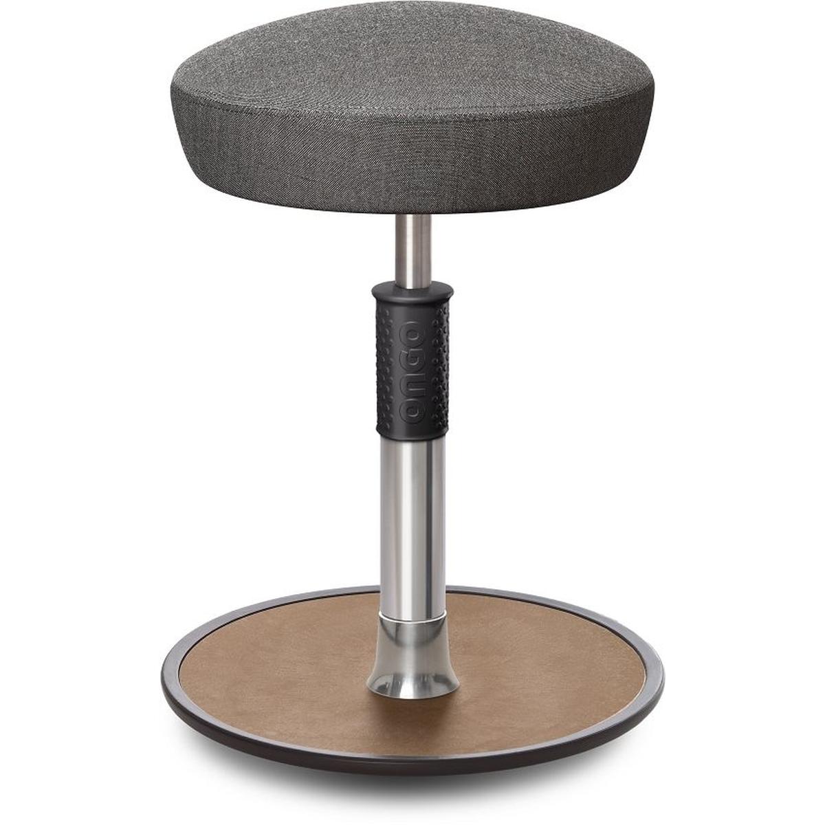 Ongo, Bürostuhl, Sitz- Stehhocker Free Regular Hutsitz kvadrat Remix Salz&Pfeffer chr. /Natur