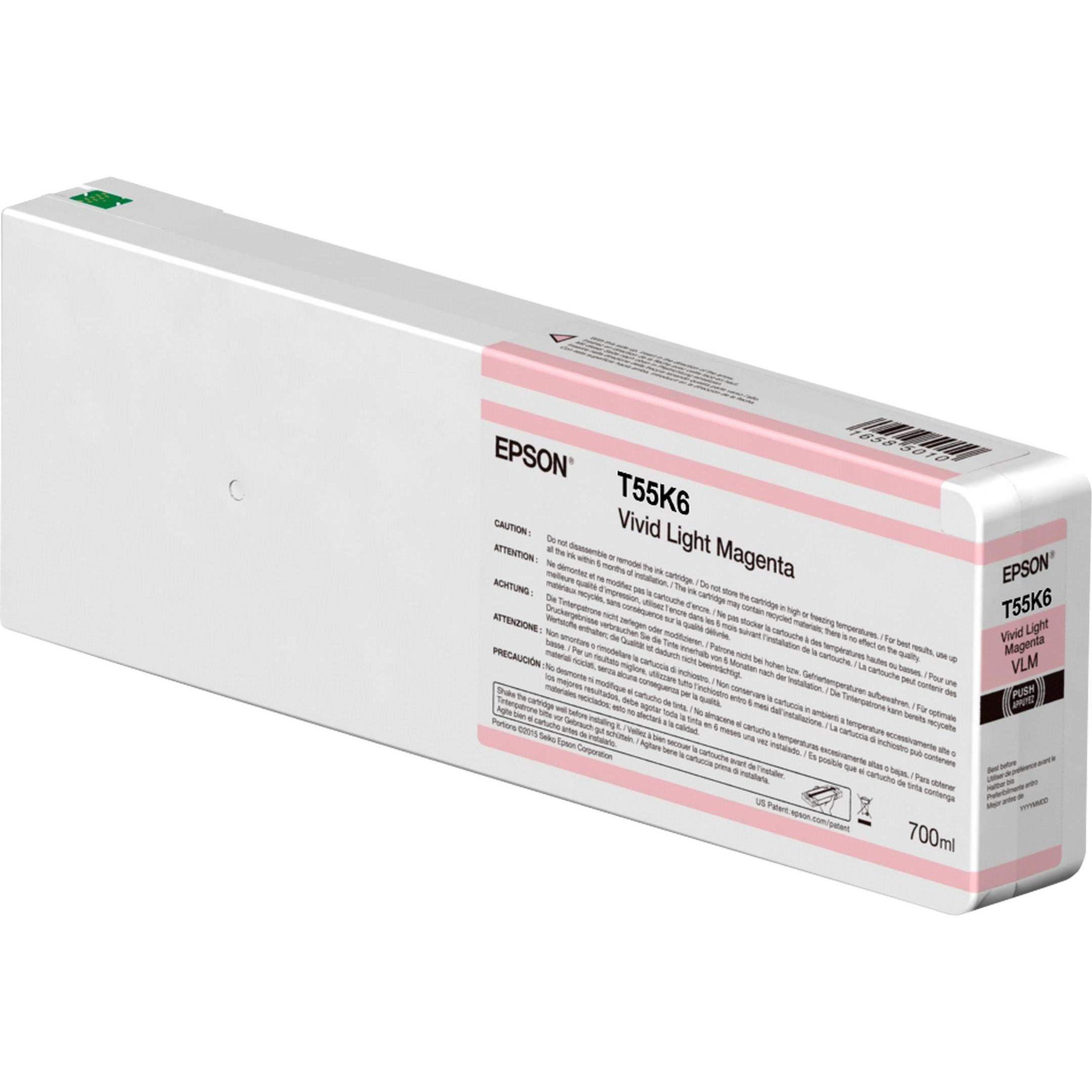 Epson, Druckerpatrone, Singlepack Vivid Light Magenta T55K600 (LM)