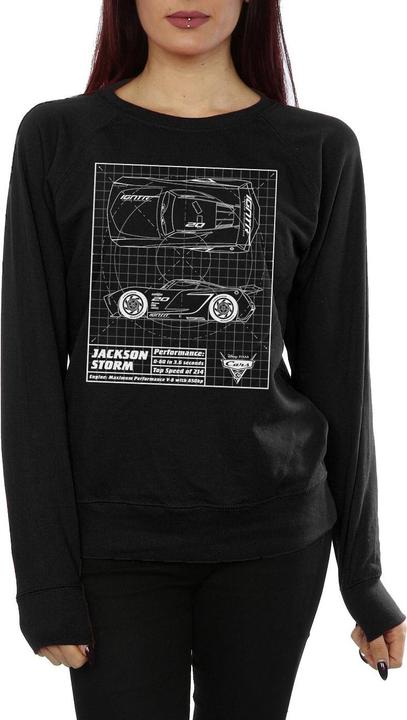 Actual product image Disney Womens/Ladies Cars Jackson Storm Blueprint Sweatshirt (XL)