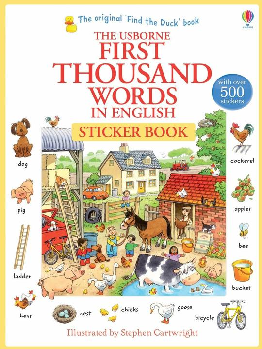 First Thousand Words in English Sticker Book (Inglese, Erica Amery, Stephen Cartwright, 2014)