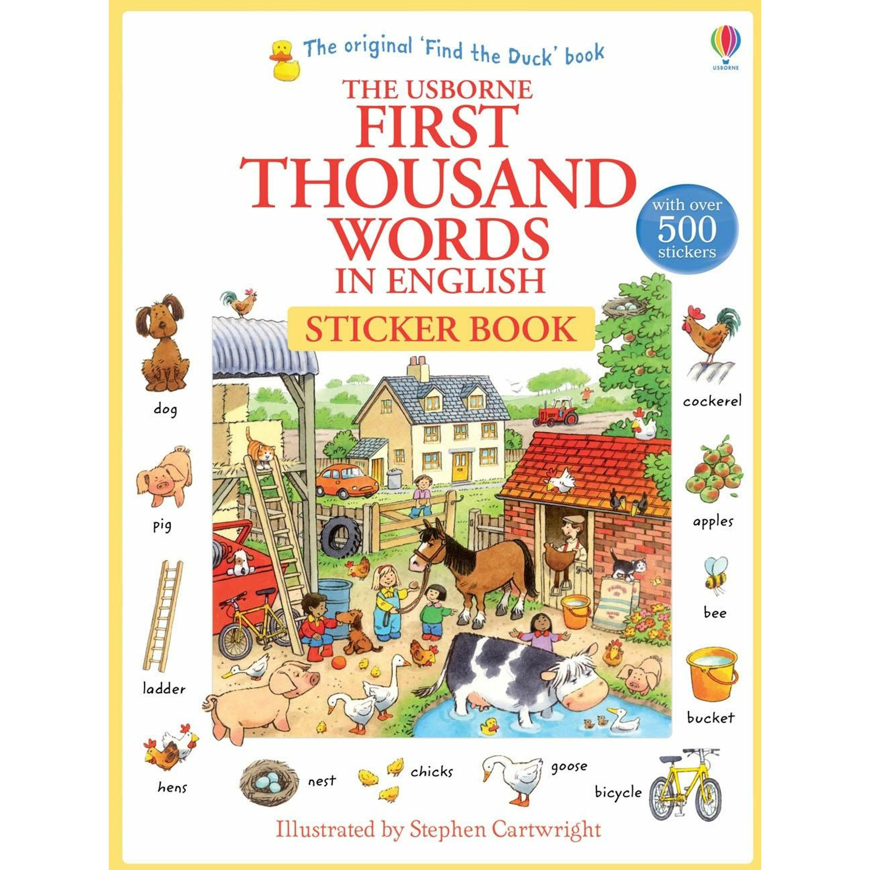 First Thousand Words in English Sticker Book, Schulbücher von Stephen Cartwright, Heather Amery
