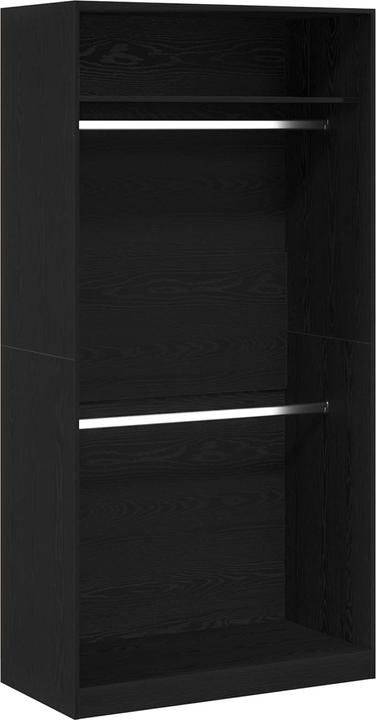 Produktbild vidaXL Schwarzer Eichenkleiderschrank - 100x50x200 cm (100 x 50 x 200 cm)