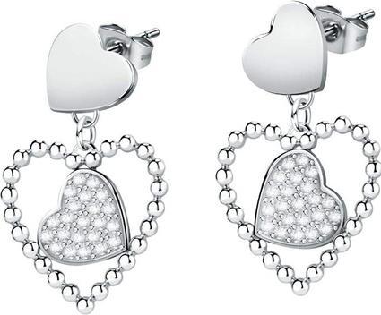 Image du produit Morellato Romantic steel earrings Heart with crystals Dolcevita SAUA07