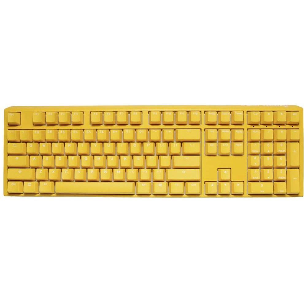 Ducky One 3 Gaming Keyboard, RGB LED - MX Speed Silver (DE, Kabelgebunden), Tastatur, Gelb