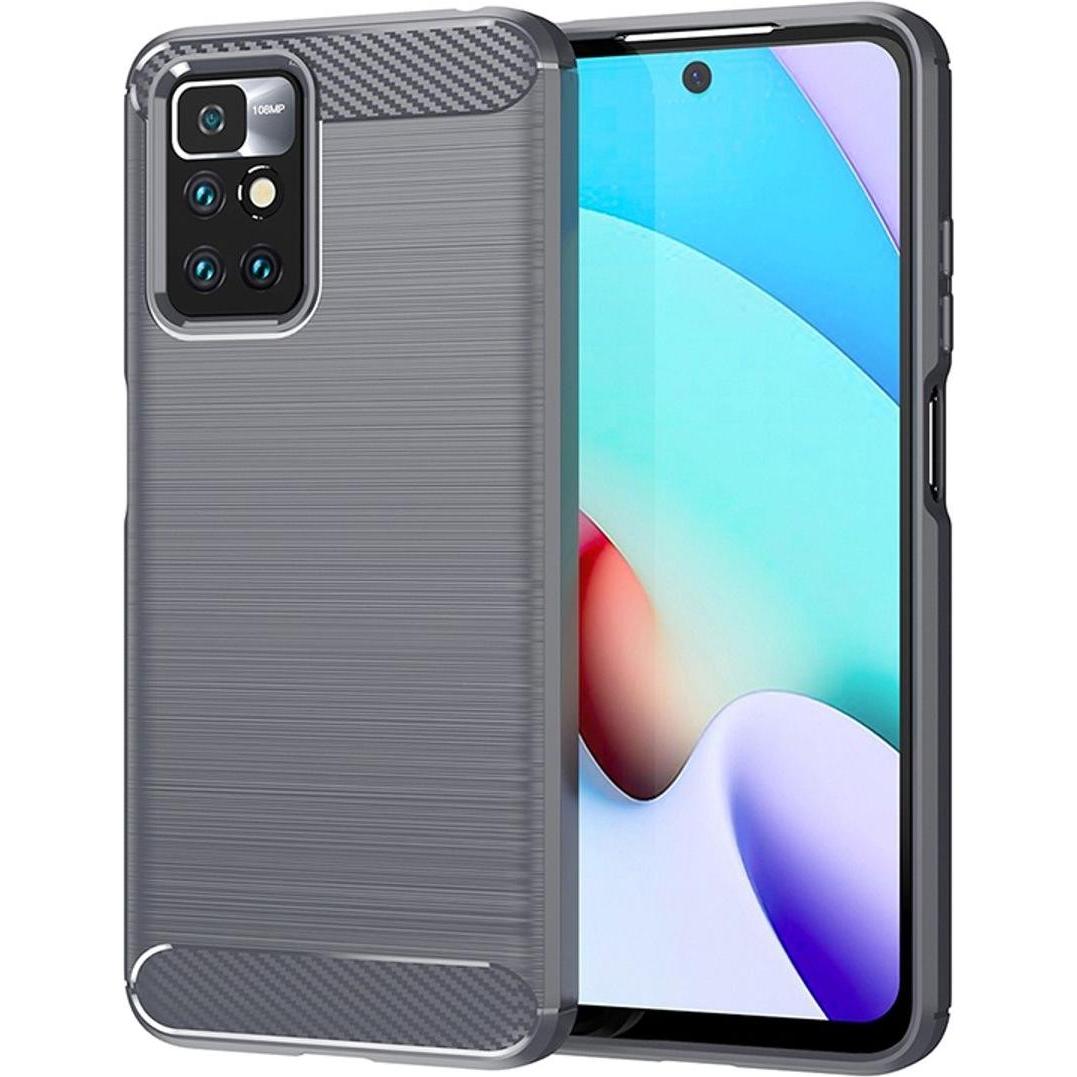 König Design Hülle Handy Schutz für Xiaomi Sony Samsung Case Cover Bumper Carbon Optik Etuis (Xiaomi Redmi 10 Prime), Sm...