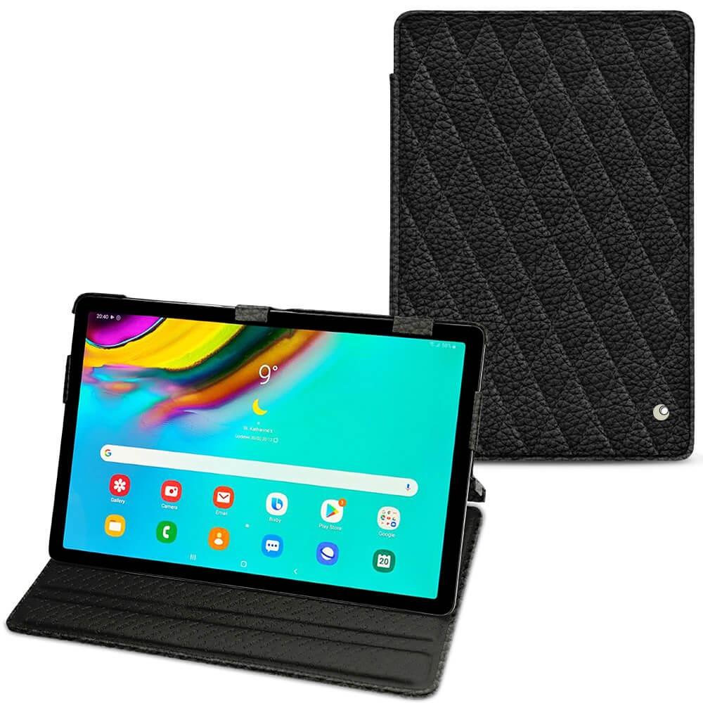 Thumbnail - Noreve Lederschutzhülle horizontal (Galaxy Tab S5e), Tablet Hülle, Schwarz