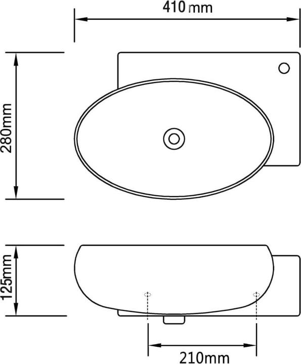 Produktbild vidaXL Becken (280 mm, 410 mm)