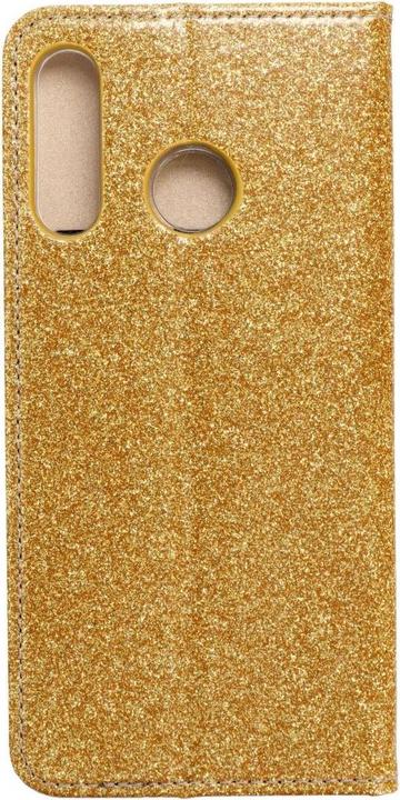 Produktbild König Design Huawei P30 Lite Handyhülle Schutztasche Blumen Etuis Wallet Glitzer Tasche Gold (Huawei P30 Lite)
