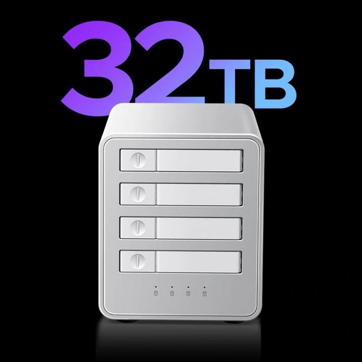 Produktbild Orico 8848U4 DAS Series 4-Bay M.2 NVMe SSD-Festplattenarray – Weiss (USB-C)