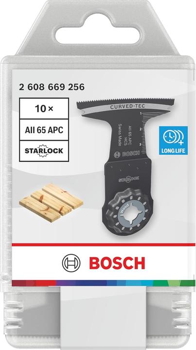 Actual product image Bosch Professional Zubehör 10x AII 65 APC invalzaagblad (voor Zachthout, Breedte mm, Professional Accessoires Multitool)