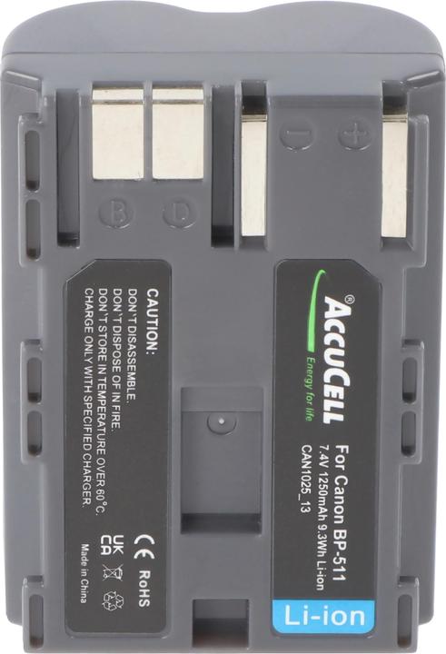 Actual product image AccuCell Akku Canon DM-MV30 (Camera battery)