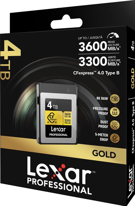 Actual product image Lexar Professional Gold (4000 GB, CFexpress type B)