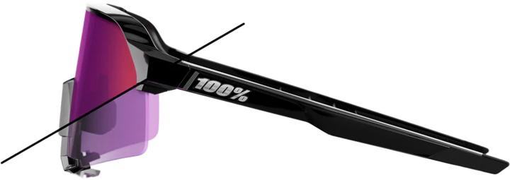 Immagine prodotto 100% S3 Gloss Black - Purple Flash Mirror Photochromic Lens (Nero, Nero lucido, Specchio Flash Viola Fotocromatico)