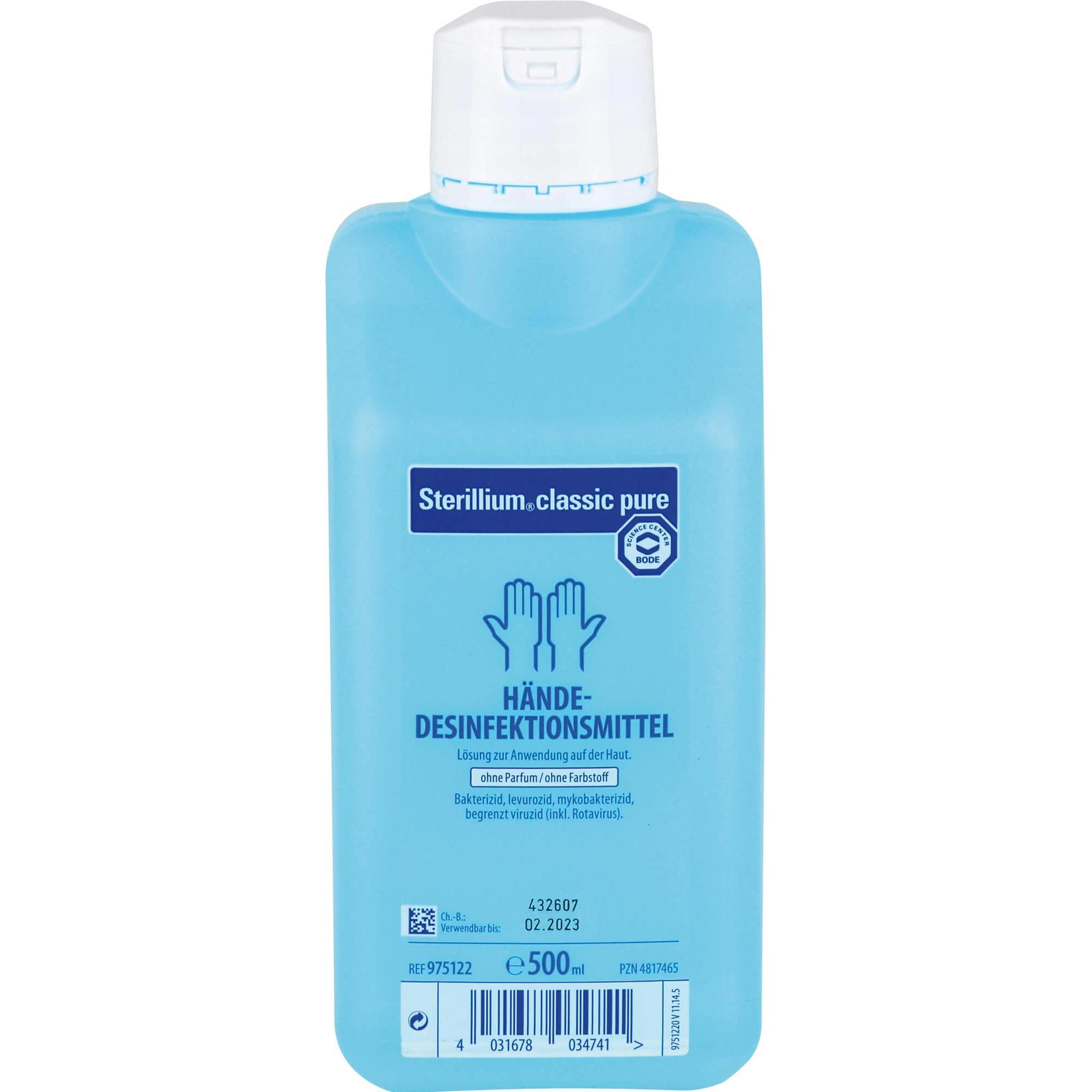 Hartmann, Desinfektionsmittel, Sterillium classic pure Hände-Desinfektionsmittel, 500 ml Lösung (500 ml)