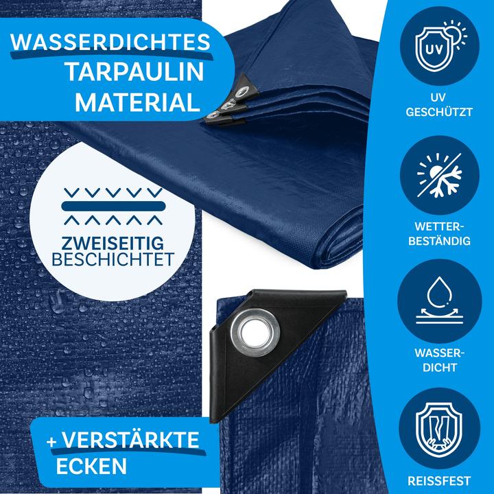 Actual product image Casa Pura Tarpaulin240 gm, Blue, 6 x 10 m (0.6 x 1 m)