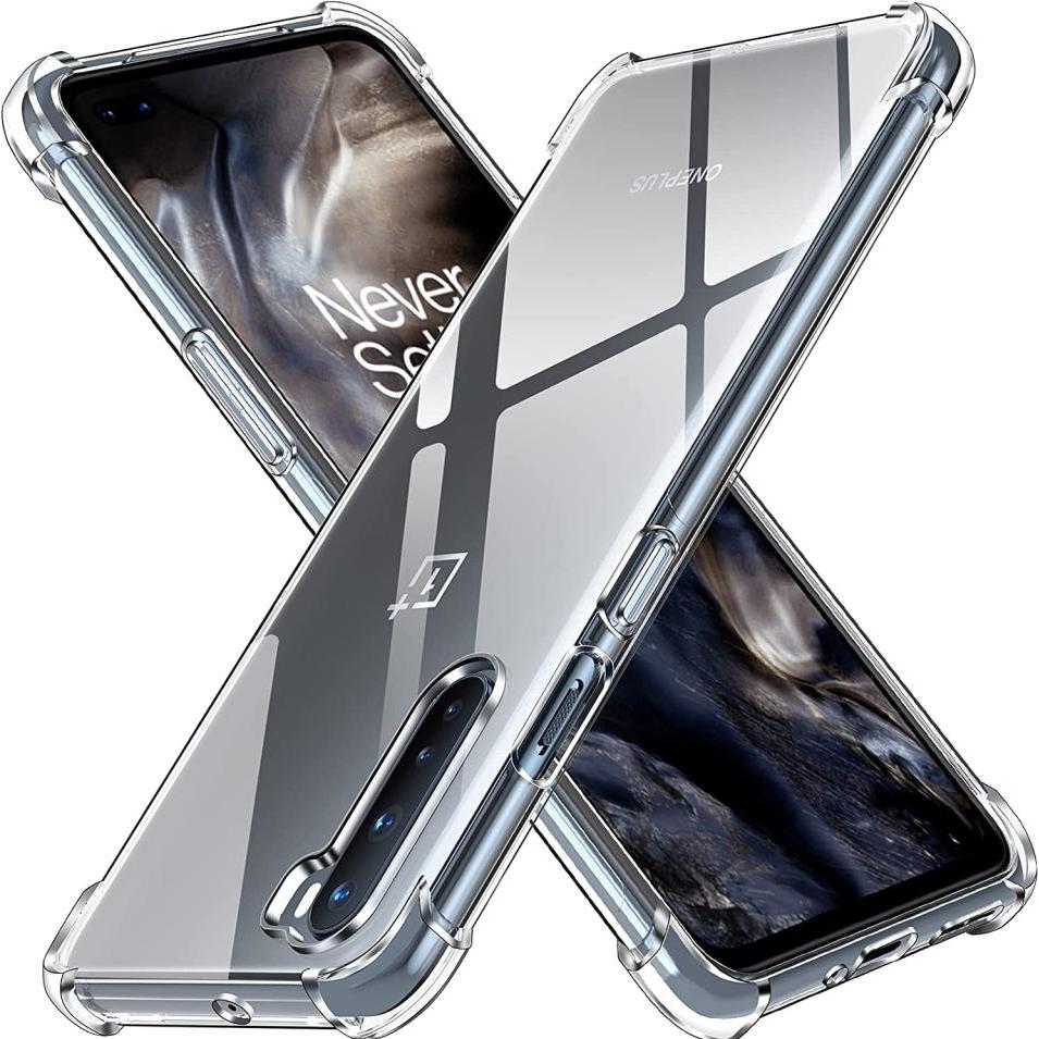 Screenguard OnePlus Nord Hülle Crystal Soft Airbag Bumper (OnePlus Nord), Smartphone Hülle, Transparent