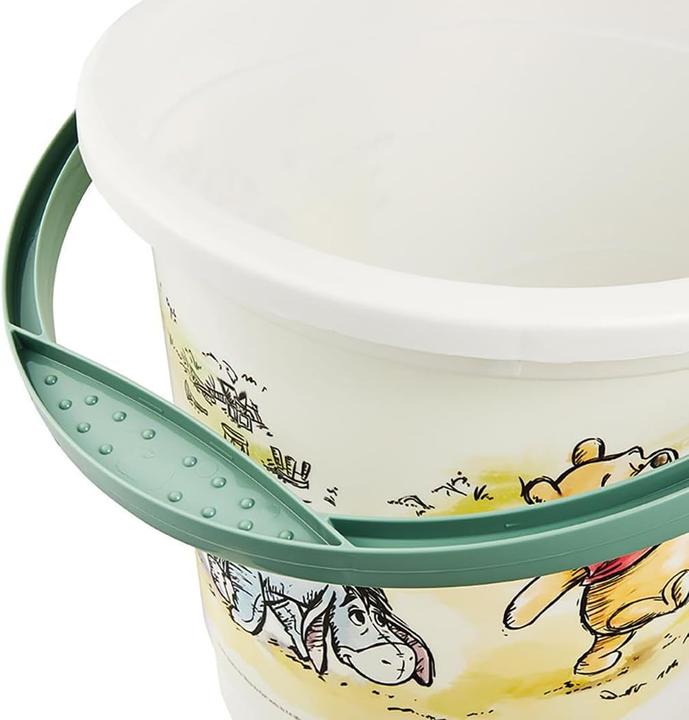 Actual product image keeeper kids nappy pail "karol winnie", with lid, white with Winnie the Pooh decor, with carrying handle