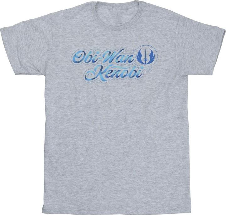 Star Wars Mens Obi-Wan Kenobi Ribbon Font T-Shirt (4XL)