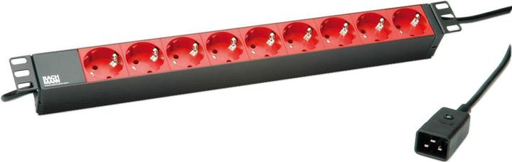Image du produit Bachmann 19"1HE 8-f. Coldger.St. C20 noir (9 x, CEE 7/3, 2 m)