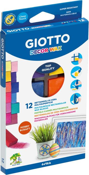 Immagine prodotto Giotto Pastelli a cera Decor Multicolore, 12 blocchi (12x)