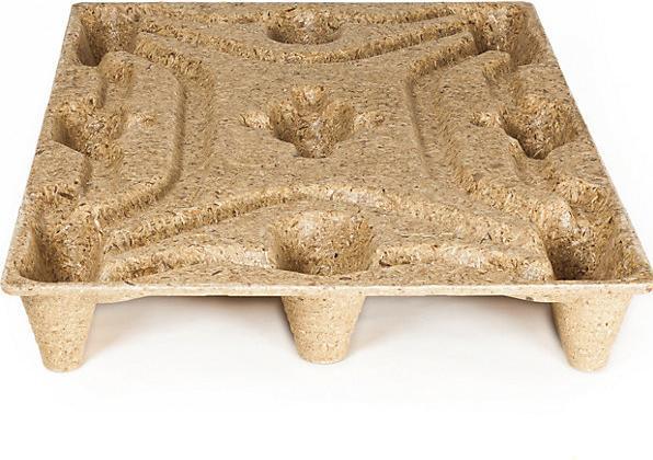 Actual product image Inka Pallets made of moulded chipboard, LxW 1200 x 800 mm, with 9 feet, max. load 900