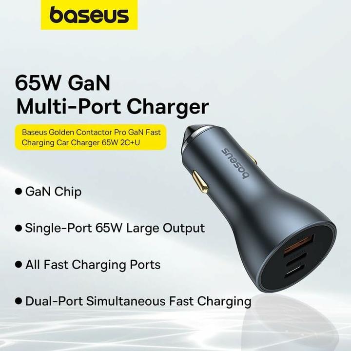 Image du produit Baseus Golden Contactor Pro Triple Fast Charger (65W)