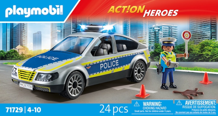Produktbild Playmobil Polizei Streifenwagen (71729, Playmobil Action Heroes)