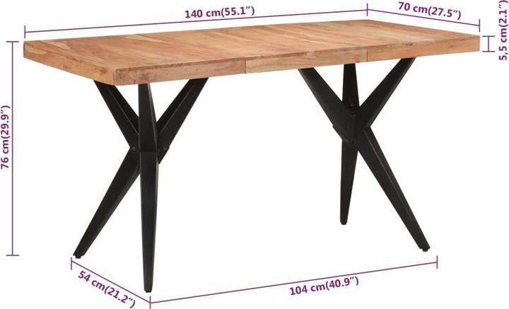 Image du produit vidaXL Esstisch (140 x 70 x 76 cm)