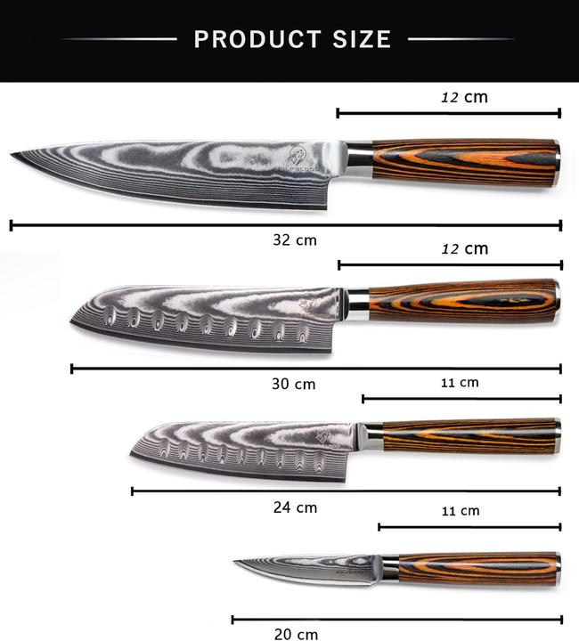 Produktbild Wolfblood Damastmesser Set (20 cm)