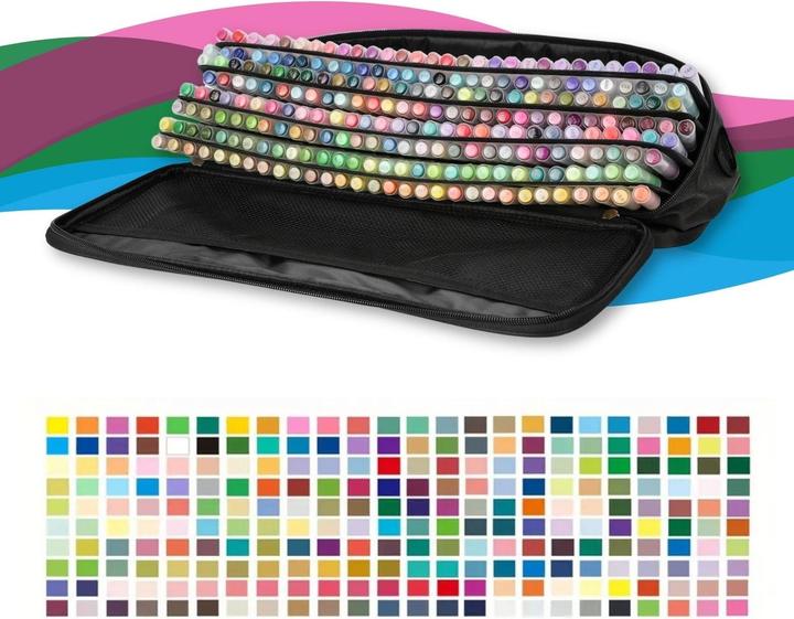 Image du produit Hermex 240-tlg. Set Acrylmarker Acryl Brush Marker Arcrylstifte Pinselstifte