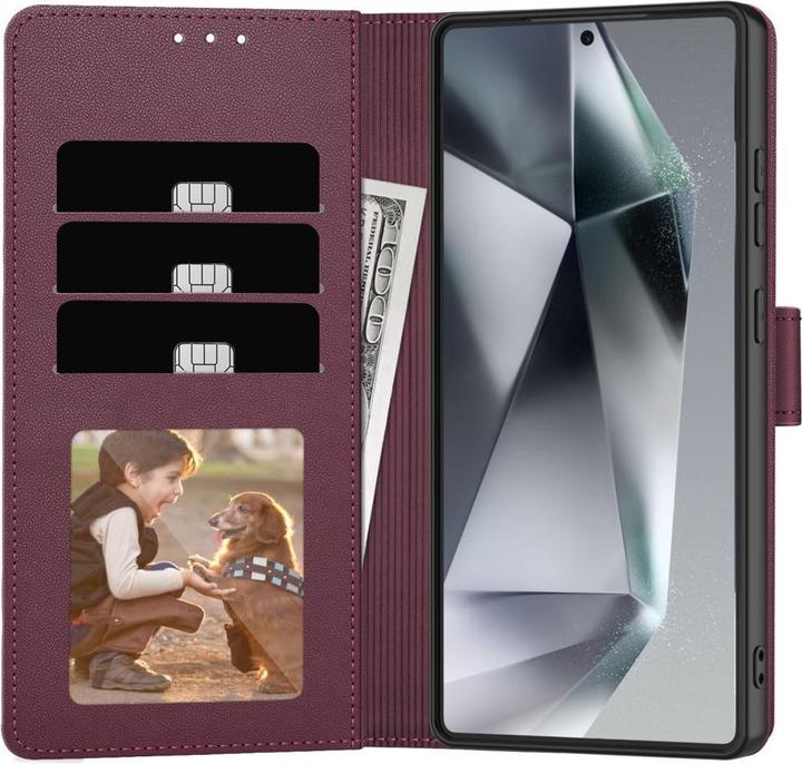 Immagine prodotto Tech-Protect Wallet Case for Samsung Galaxy S25 - Burgundy (Samsung Galaxy S25)