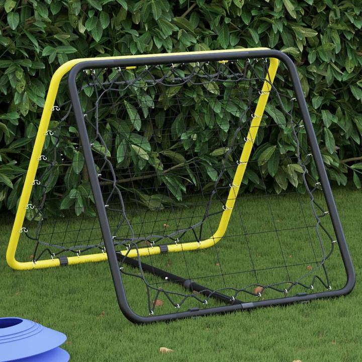 Actual product image vidaXL Football Rebounder Double-sided Adjustable Yellow