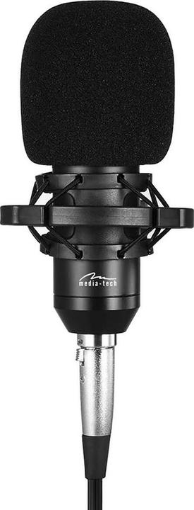 Actual product image Media-Tech STUDIO AND STREAMING MICROPHONE - Professional condenser microphone set (all black) for studio use.