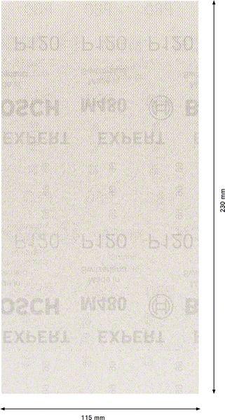 Produktbild Bosch Professional Zubehör EXPERT M480 Schleifnetz, 115 x 107 mm, G 120, 50 Stück (K120)