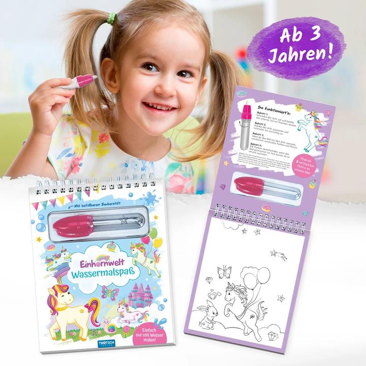 Image du produit Le plaisir de peindre à l'eau avec le crayon magique Le monde des licornes