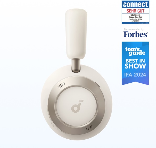 Image du produit Anker Soundcore Space One Pro + Case white (ANC, 40 h, Filaire)