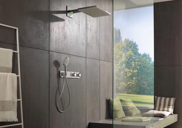 Produktbild hansgrohe HG Kopfbrause Rainmaker Select 460 3jet UP-Montage m Brausearm EcoSmart we/chr (3 Strahlarten, 18 l/min)